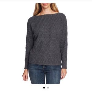 Vince Camuto Dolman Sleeve Grey Sweater Size Small